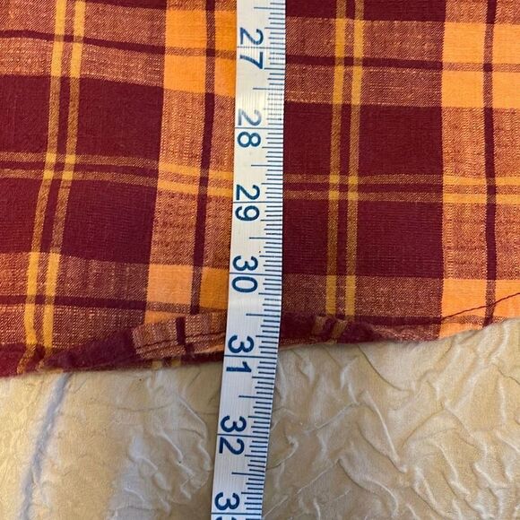 St.John’s Bay Plaid Button Down. Men’s Size XXL. Maroon/Orange. Cotton. Outdoor. - Picture 6 of 6
